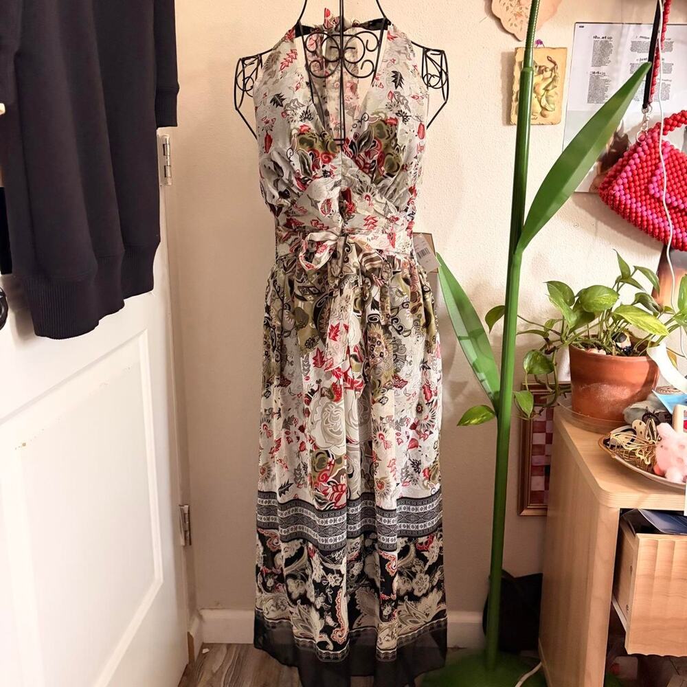 Jonathan Martin Vintage Paisley Maxi Dress 10